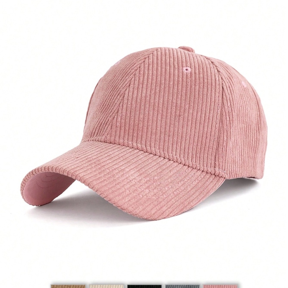 BRAND NEW Pink Corduroy Baseball Cap